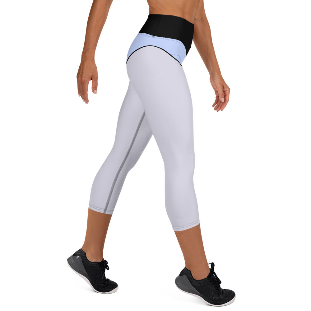 Sky Blue Yoga Capri Leggings | Premium Comfort & Style