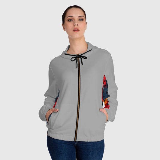 Leopard Women’s Full-Zip Hoodie | Stylish and Warm Custom Design