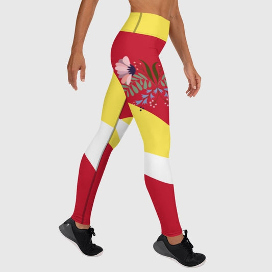 Galleria Classic Limited Edition Red & Yellow Yoga Leggings