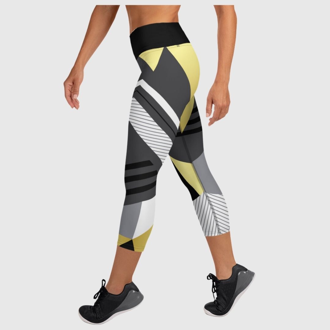 Gold Barlotte Yoga Capri Leggings