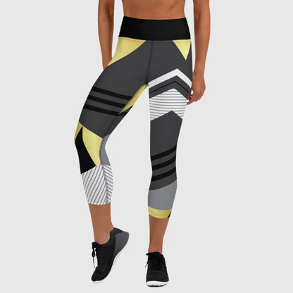 Gold Barlotte Yoga Capri Leggings