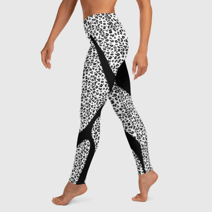 Black & White Leopard Lux Yoga Leggings | Stylish Activewear