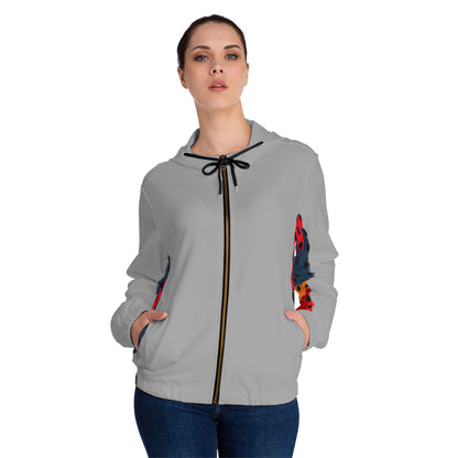 Leopard Women’s Full-Zip Hoodie | Stylish and Warm Custom Design