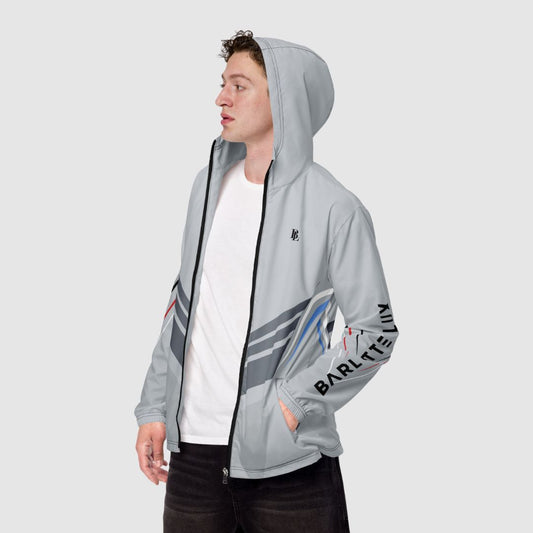 Men’s Grey and Red windbreaker