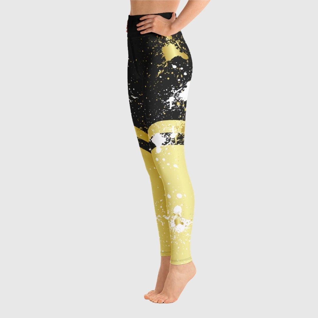 Golden Splash Women Leggings | Comfy & Versatile Wardrobe