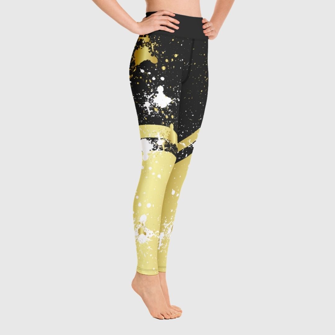 Golden Splash Women Leggings | Comfy & Versatile Wardrobe