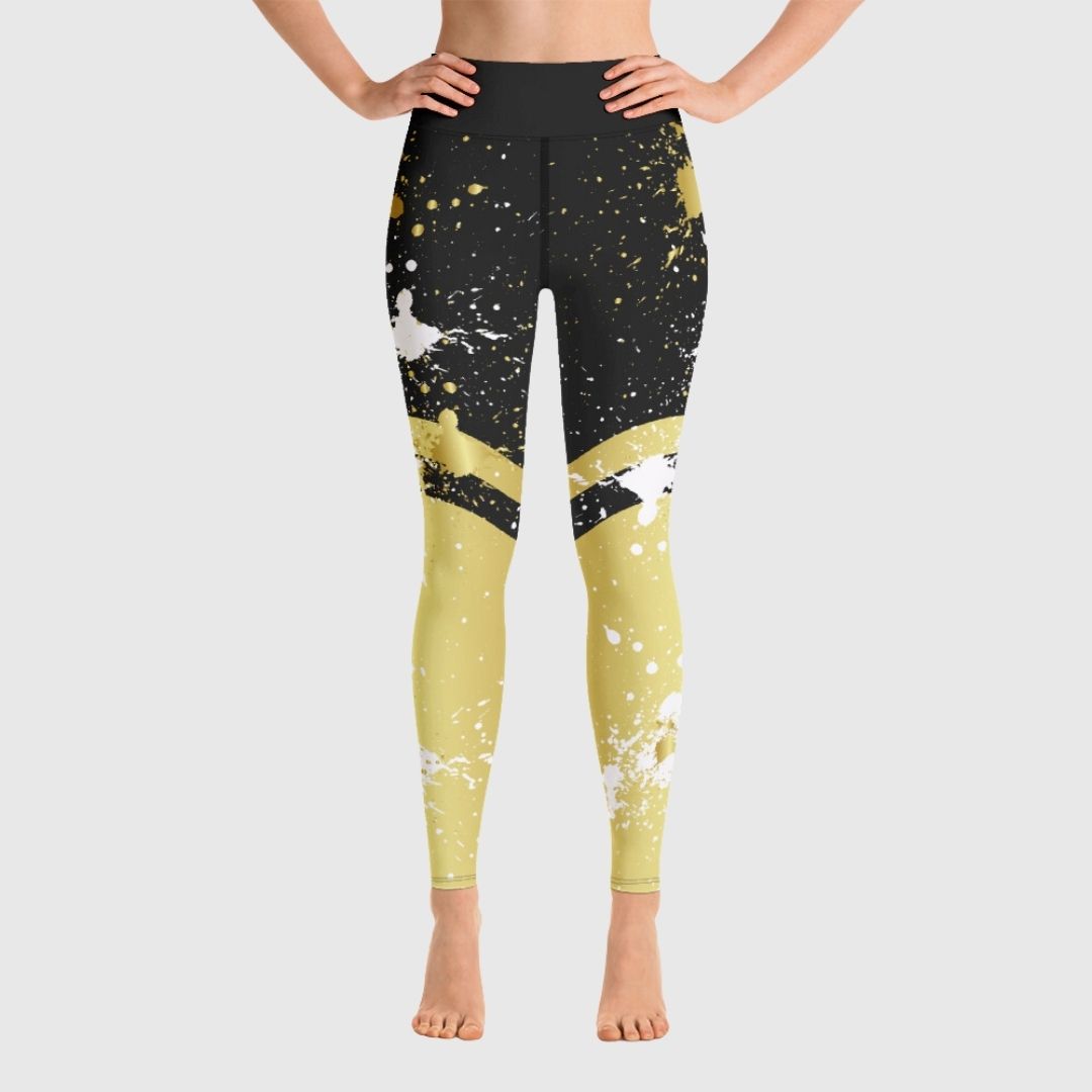 Golden Splash Women Leggings | Comfy & Versatile Wardrobe