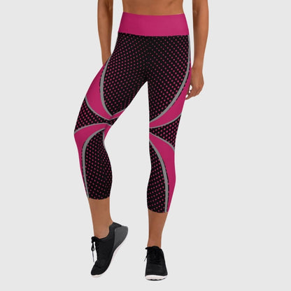 Pink Empowerment Yoga Capri Leggings | High Waist Activewear