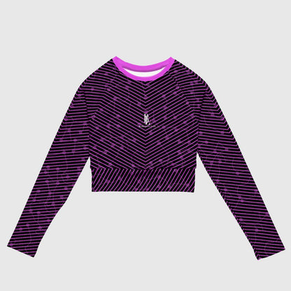 Pink Lava Long-sleeve Crop Top | Stylish Comfort