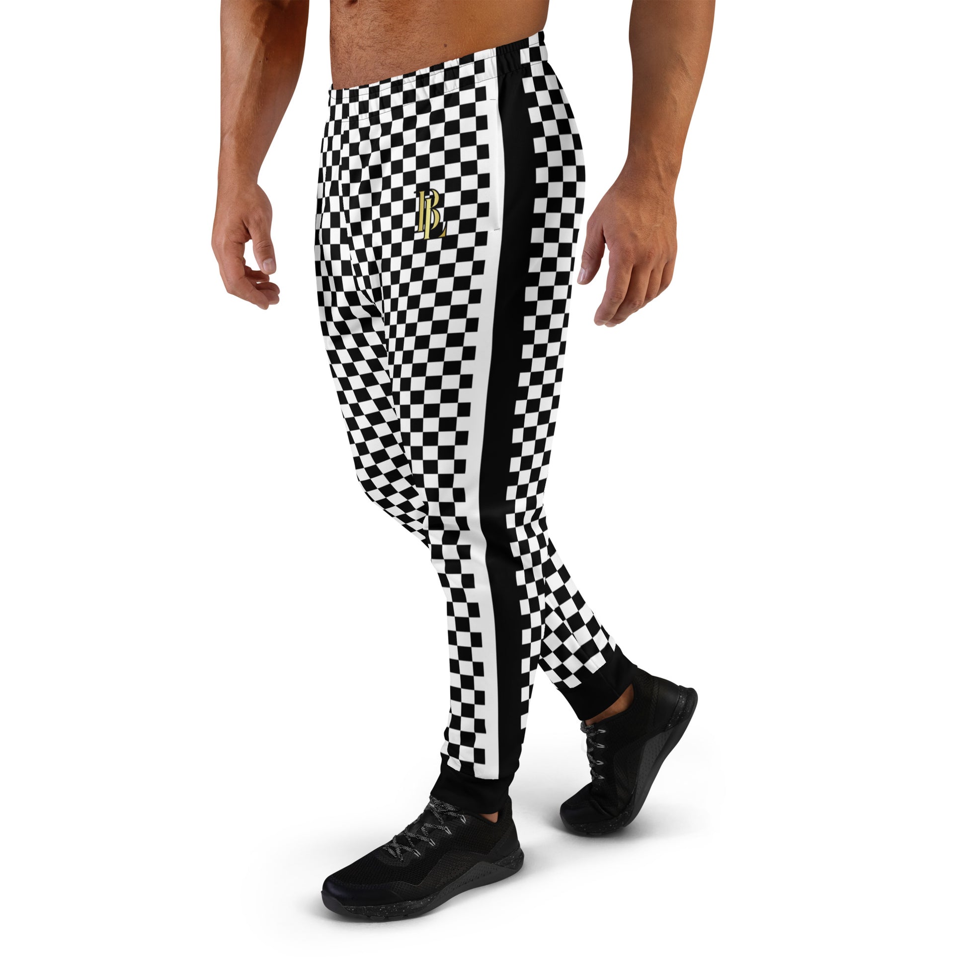 Black & White Men's Joggers | Comfortable Cotton Joggers for Men