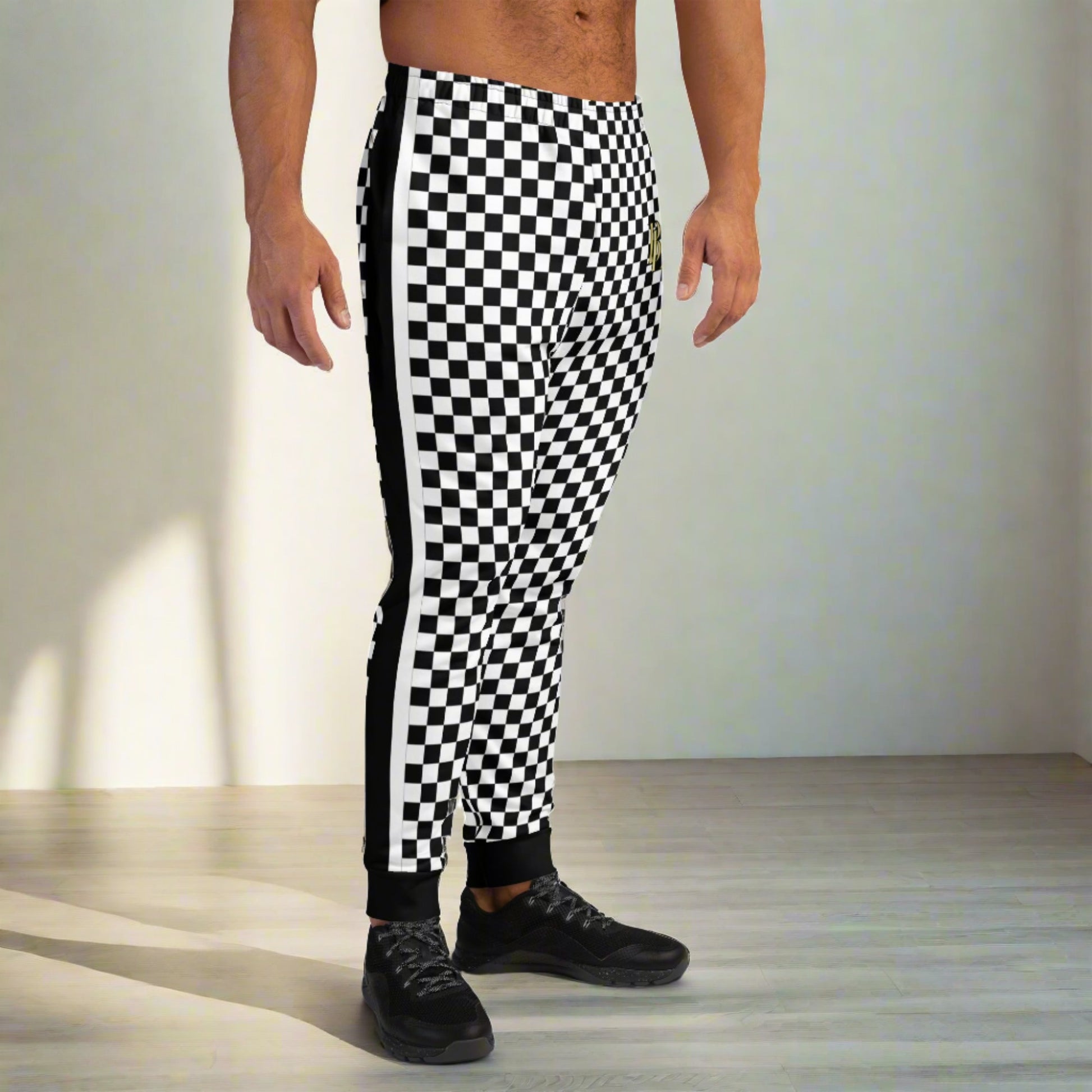 Black & White Men's Joggers | Comfortable Cotton Joggers for Men