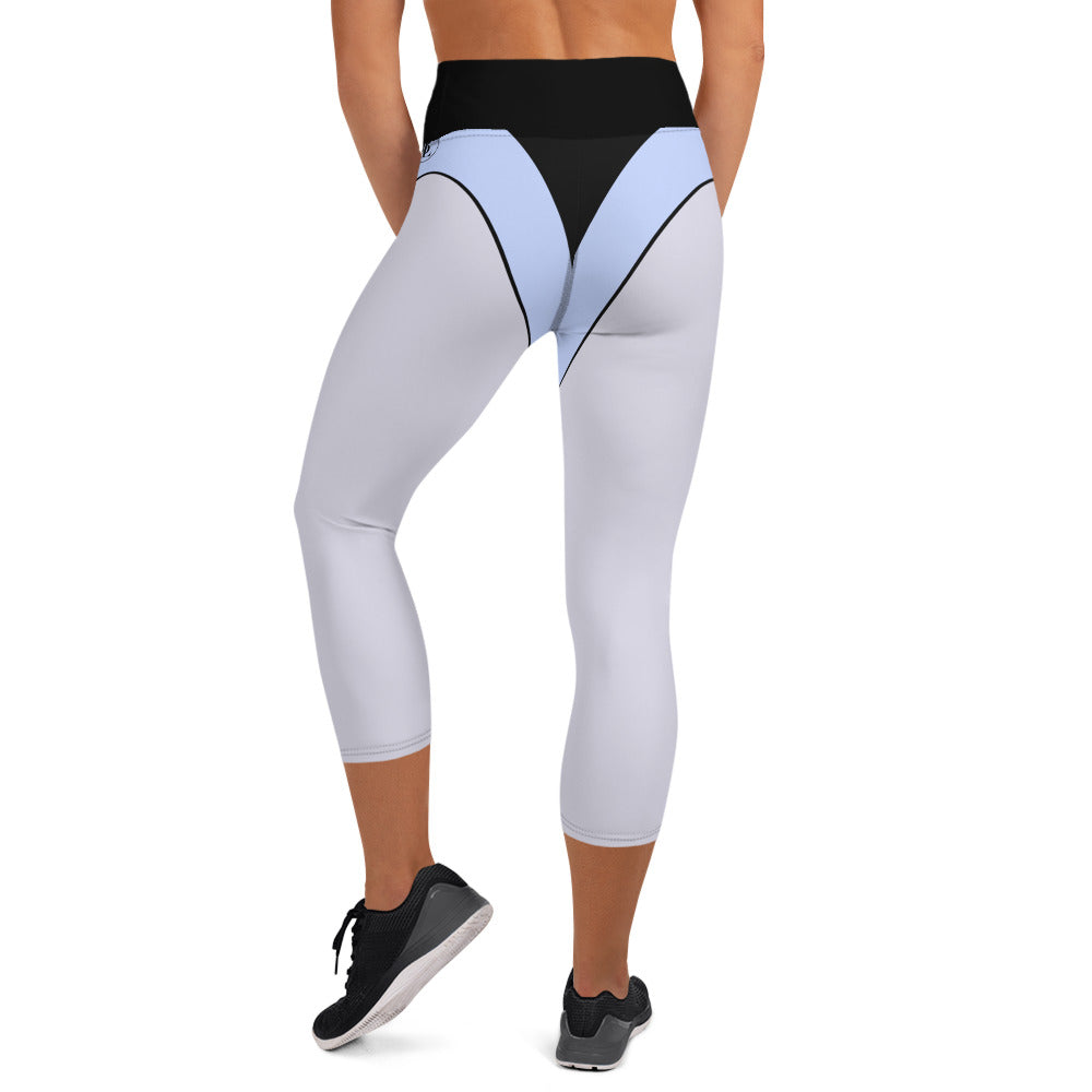  Sky Blue Yoga Capri Leggings | Premium Comfort & Style