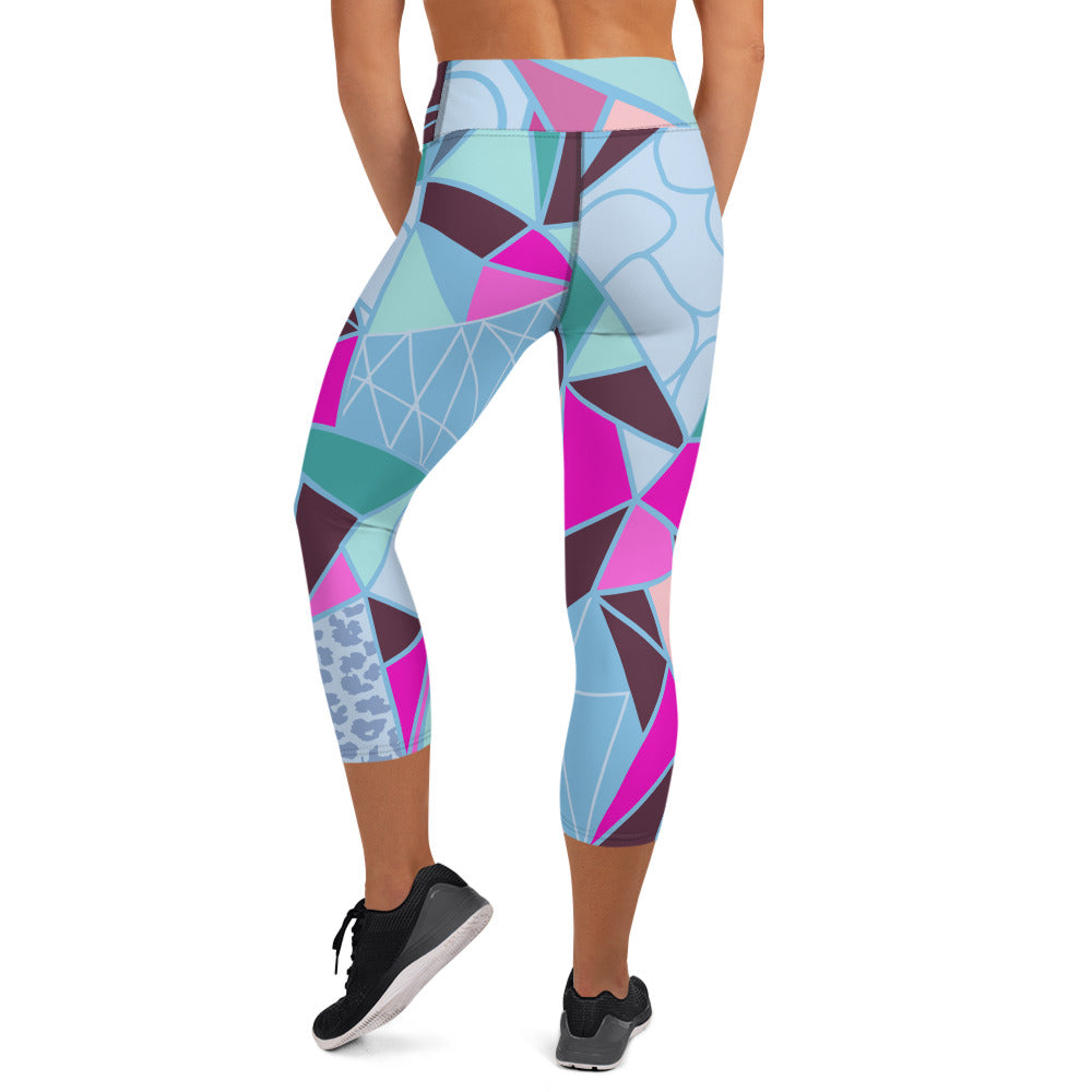 Tri Color Capri Leggings