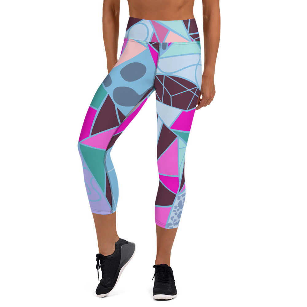 Tri Color Capri Leggings