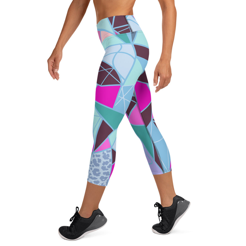 Tri Color Capri Leggings