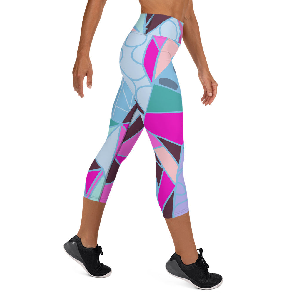 Tri Color Capri Leggings