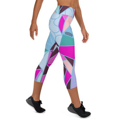 Tri Color Capri Leggings