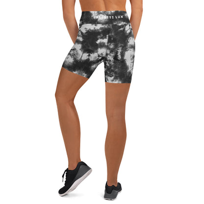 Black and White Camo Yoga Shorts