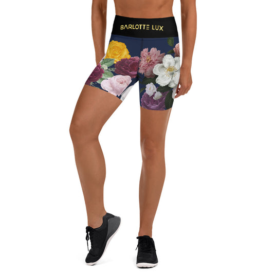 Flowery Yoga Shorts