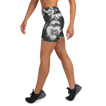 Black and White Camo Yoga Shorts