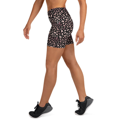 Cheetah Pink Yoga Shorts