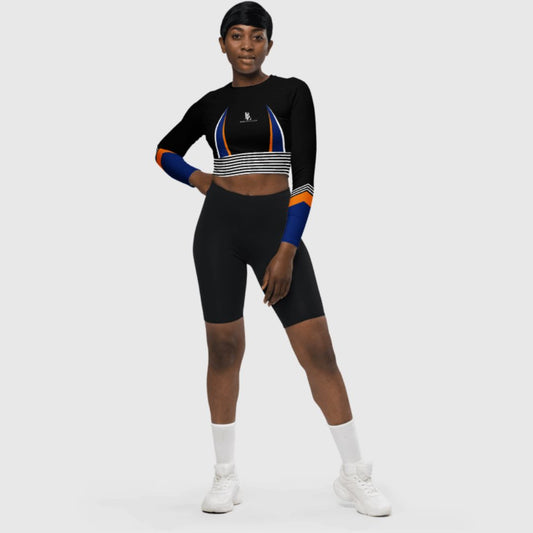 Blaze Lux Long-Sleeve Crop Top | Stylish Workout Apparel