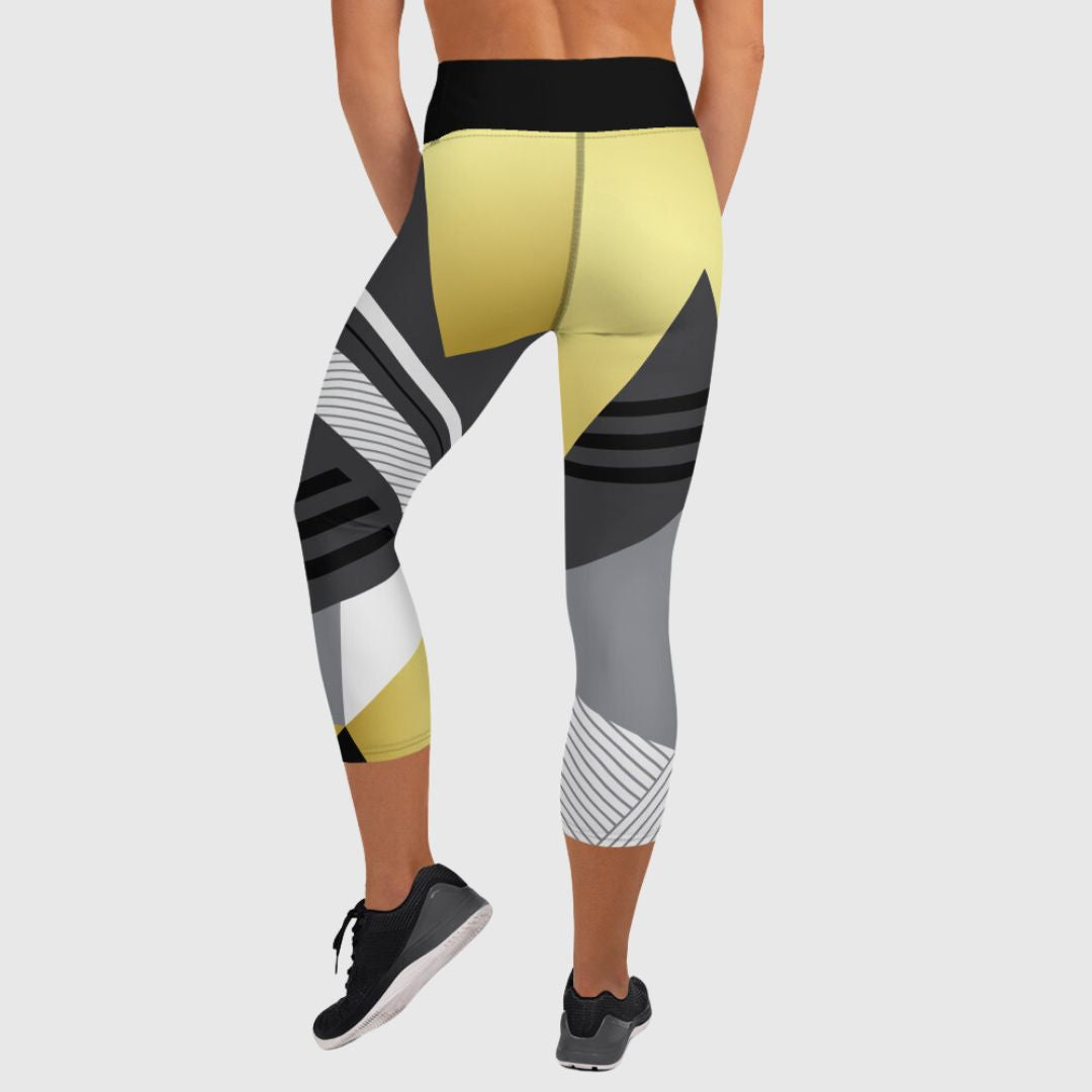 Gold Barlotte Yoga Capri Leggings