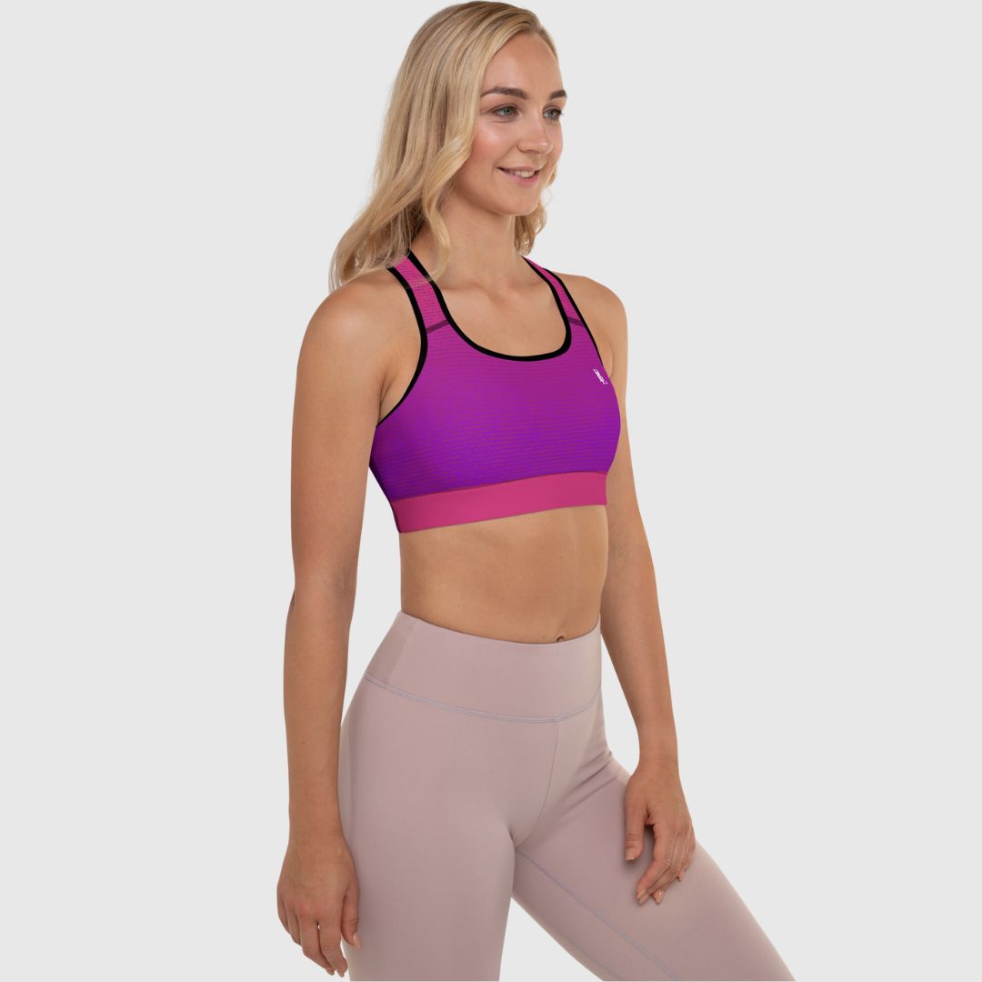 Pink Padded Sports Bra | Comfortable Workout Bra