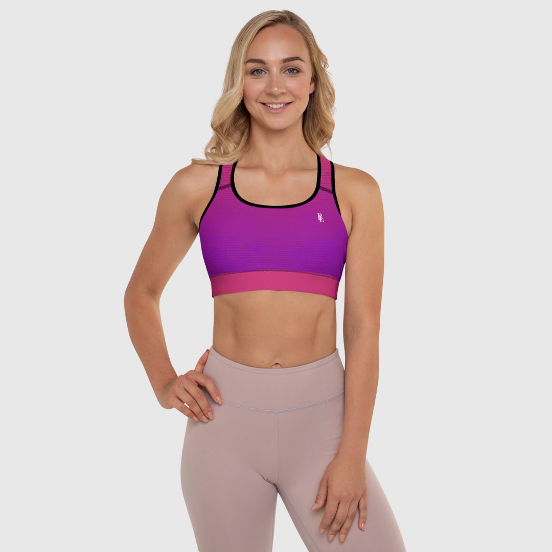 Pink Padded Sports Bra | Comfortable Workout Bra