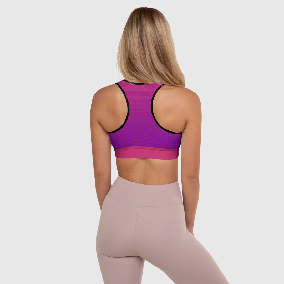 Pink Padded Sports Bra | Comfortable Workout Bra