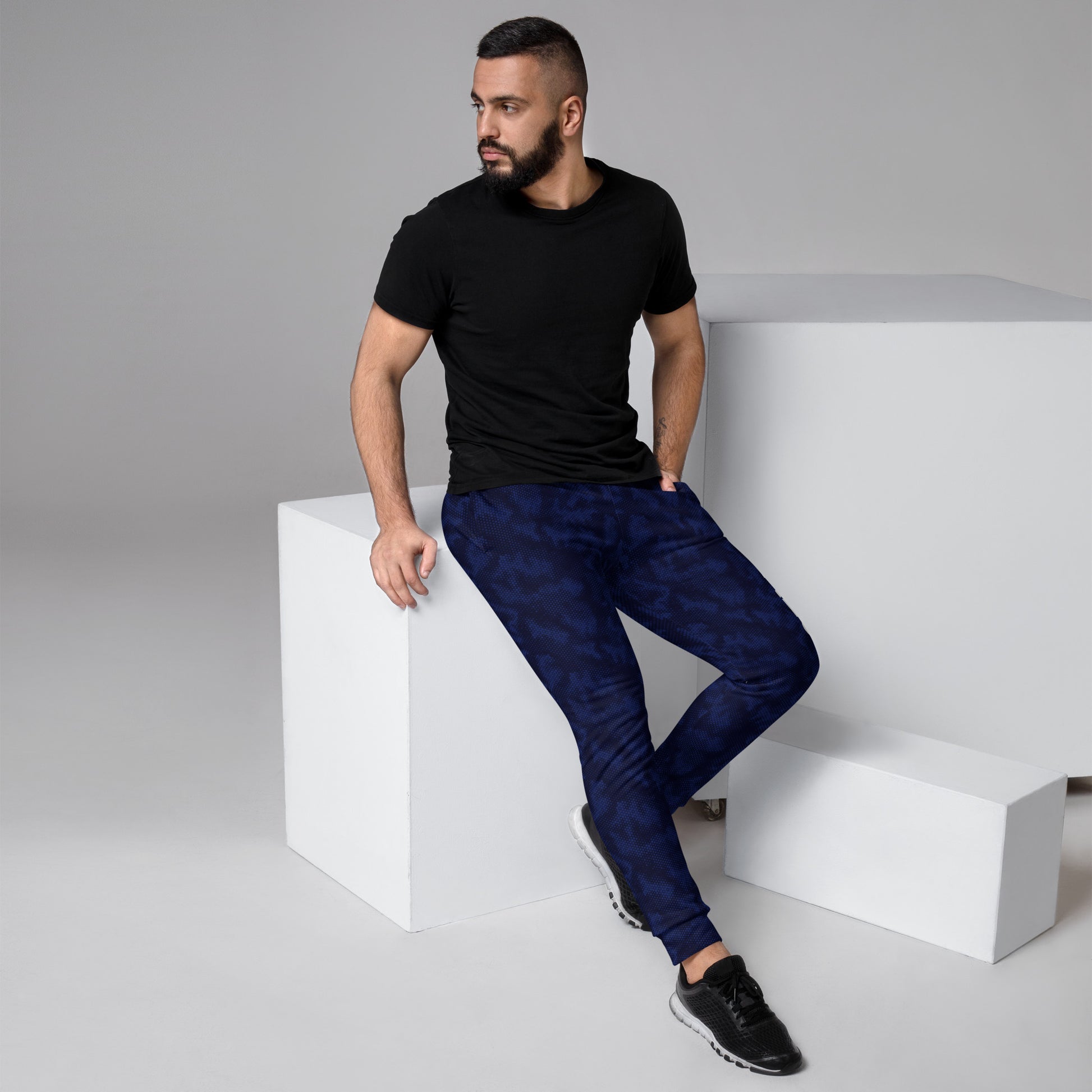 Blue Camo Lux Joggers | Stylish Comfort for Men & Women